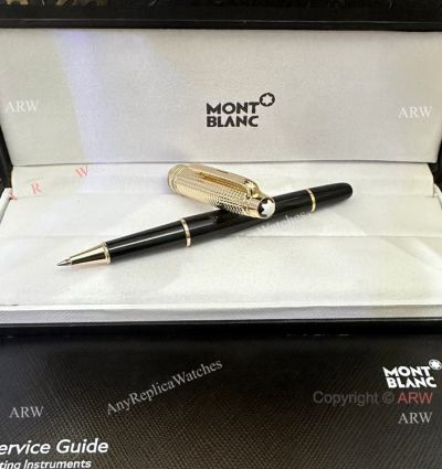 New! Knockoff Mont Blanc Meisterstuck Rollerball Pen Gold Cap